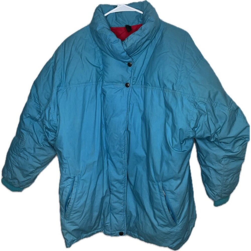 North Face Vintage 80s Down Feather Jacket Puffer Men’s Blue L - Picture 1 of 14